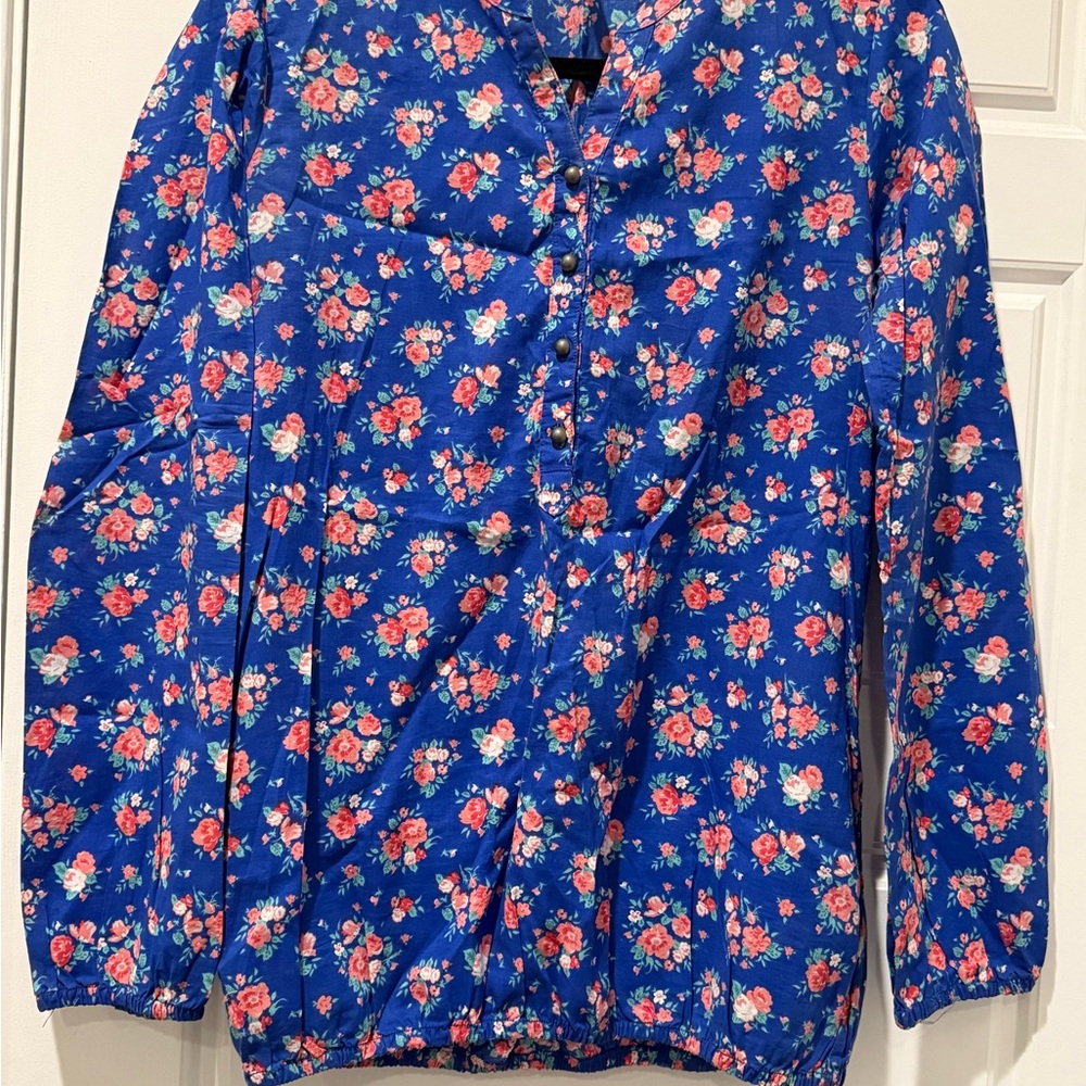 Floral Blue Blouse